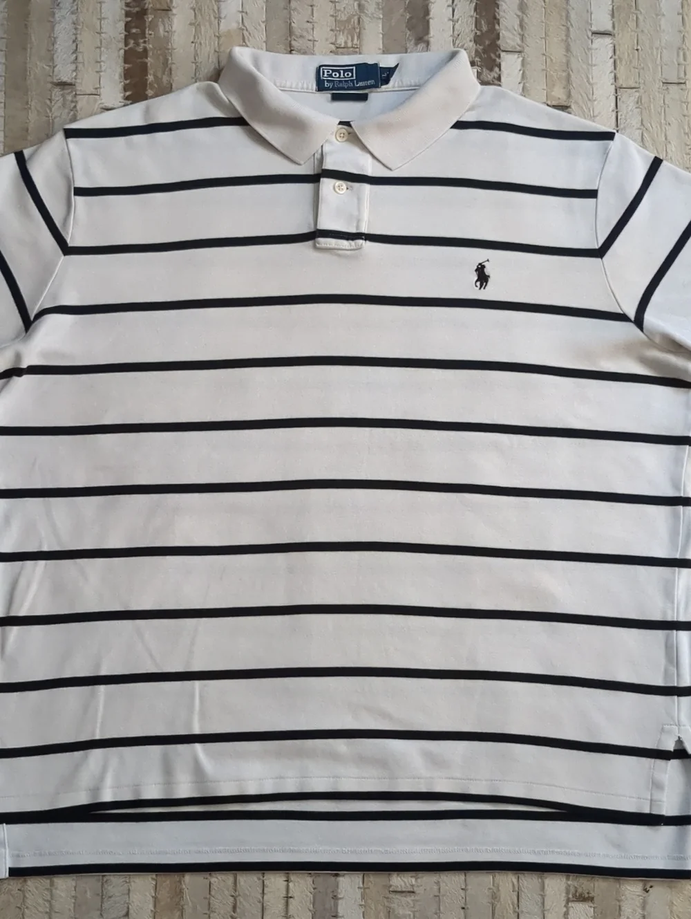 Polo Ralph Lauren Men's XL Vintage 90s 100% Cotton Jersey Striped Polo Shirt